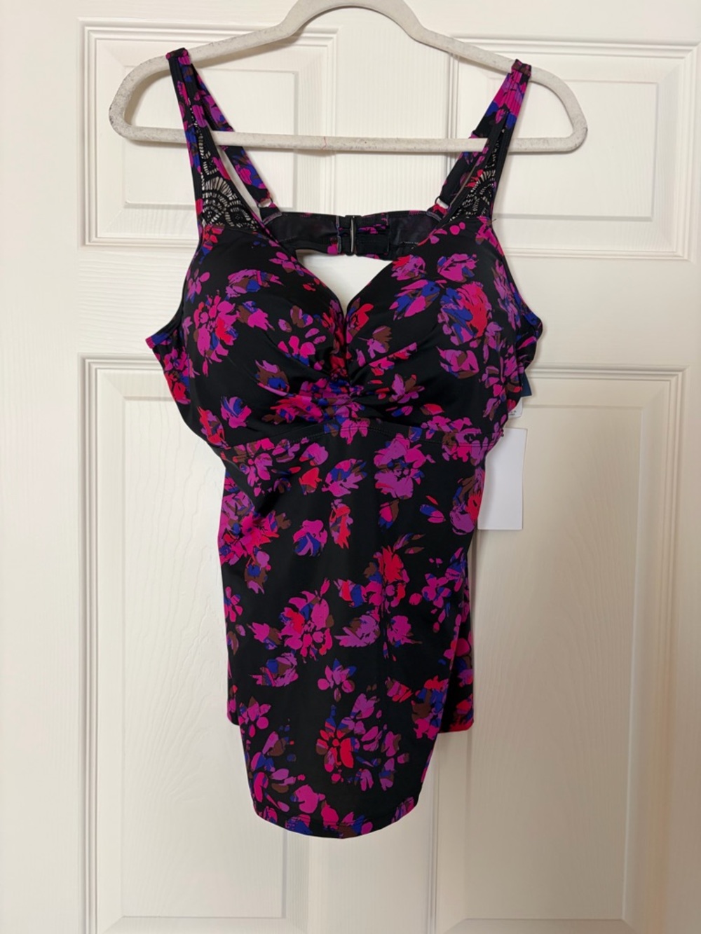 Swimsuits for All Women's  Floral Tankini Top 40C Top Only NWT